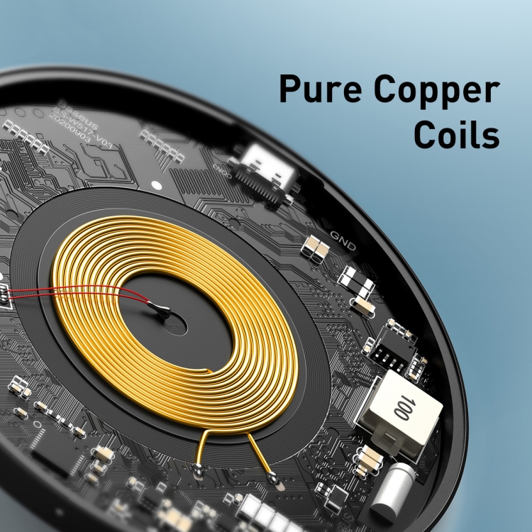 Baseus WXJK-E01 Simple 15W QI Standard Magnetic Wireless Fast Charging Charger for iPhone 12 Series / AirPods Pro(Black) - 9