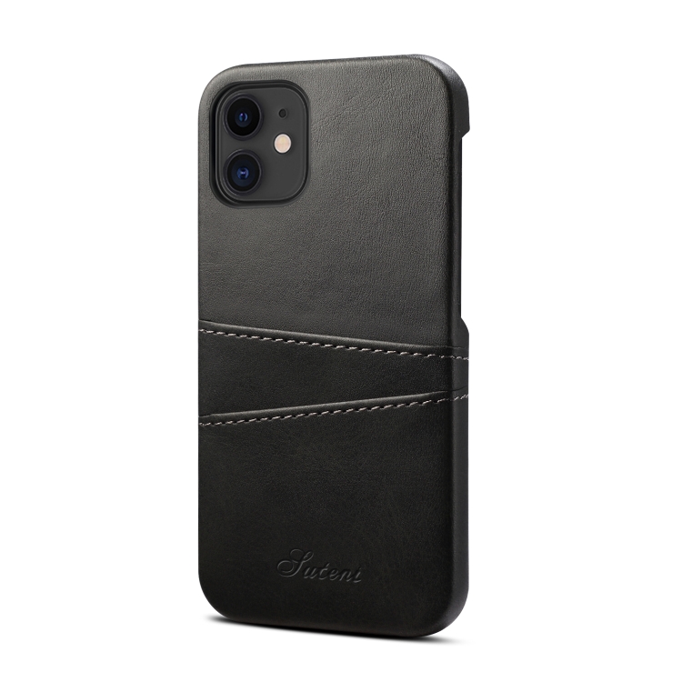For iPhone 12 / 12 Pro Calf Texture Back Cover Protective Case with Card Slots(Black) For iPhone 12 / 12 Pro Calf Texture Back Cover Protective Case with Card Slots(Black)