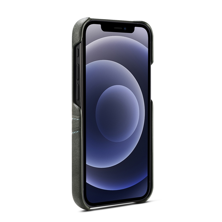 For iPhone 12 / 12 Pro Calf Texture Back Cover Protective Case with Card Slots(Black) For iPhone 12 / 12 Pro Calf Texture Back Cover Protective Case with Card Slots(Black)