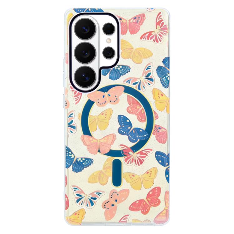 For Samsung Galaxy S26 Ultra 5G IMD Blue Light Jungle Series Magnetic Phone Case(Butterflies) 2