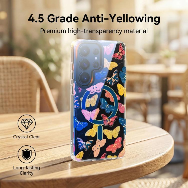For Samsung Galaxy S26 Ultra 5G IMD Blue Light Jungle Series Magnetic Phone Case(Butterflies) 7