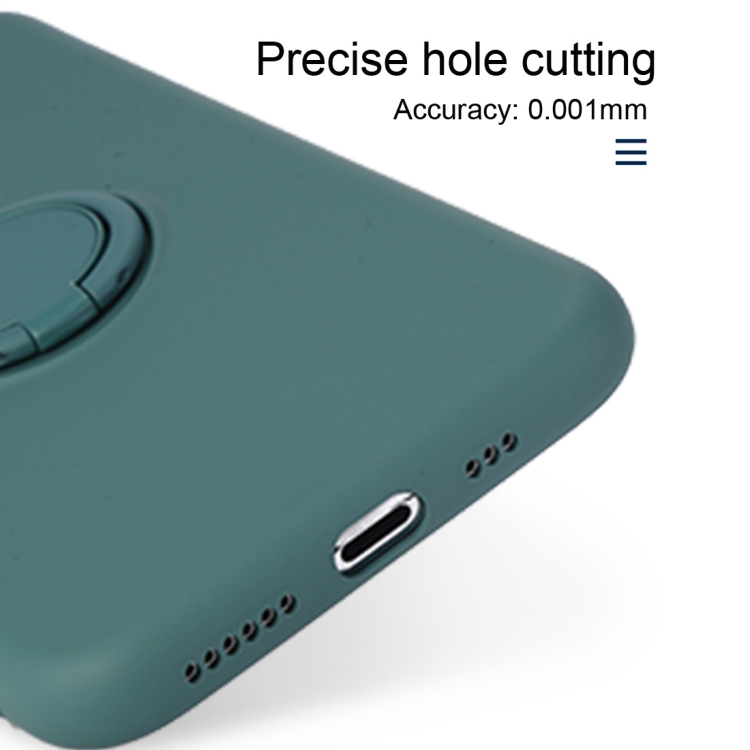 For iPhone 12 Pro Max Solid Color Liquid Silicone Shockproof Full Coverage Protective Case with Ring Holder(Grey) For iPhone 12 Pro Max Solid Color Liquid Silicone Shockproof Full Coverage Protective Case with Ring Holder(Grey)