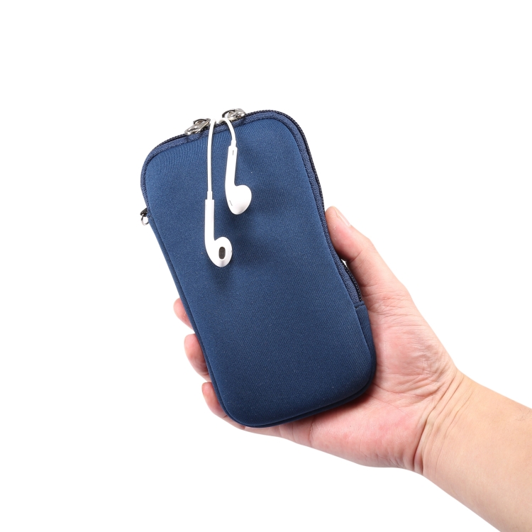 Universal Elasticity Zipper Protective Case Storage Bag with Lanyard For 6.7-6.9 inch Smart Phones(Sapphire Blue) Universal Elasticity Zipper Protective Case Storage Bag with Lanyard For 6.7-6.9 inch Smart Phones(Sapphire Blue)