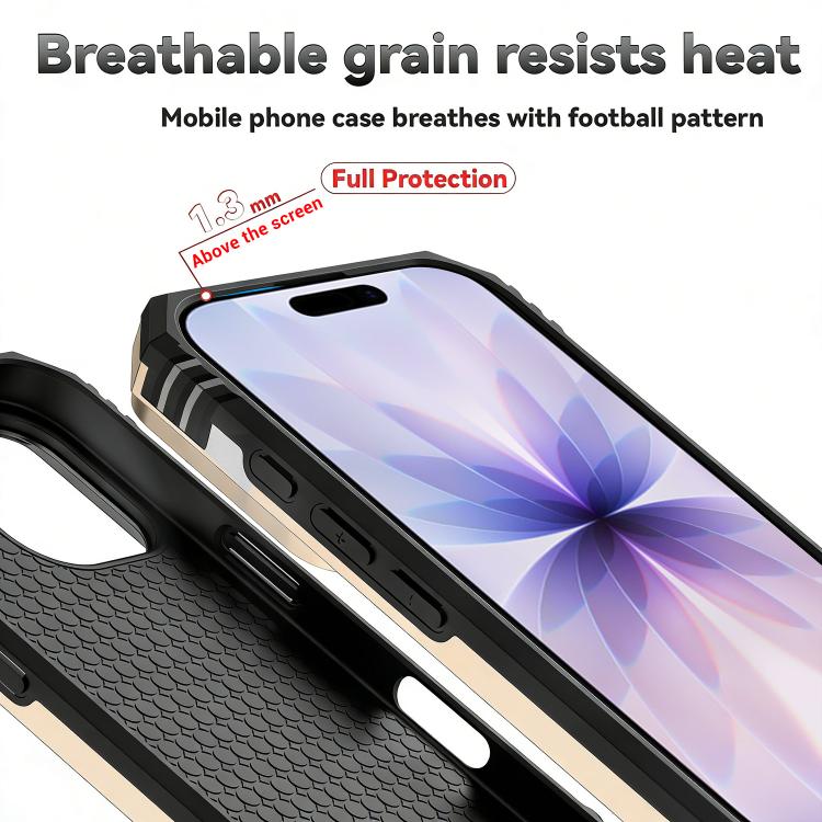 For iPhone 17 XDcase Sliding Camshield Ring Holder Magnetic Phone Case(Gold)