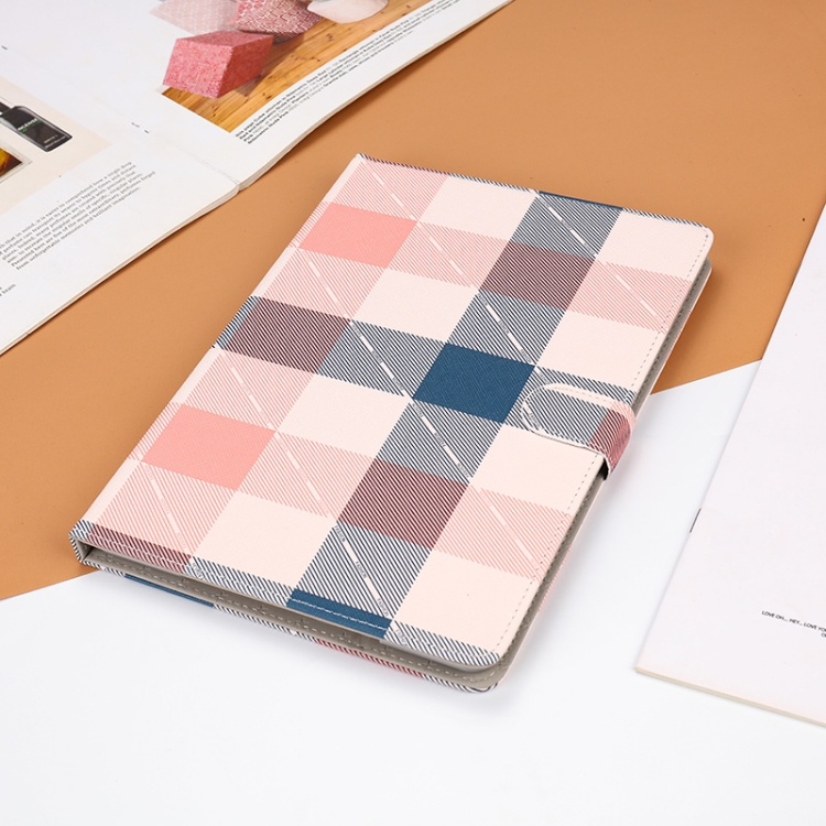 For iPad Pro 11 inch (2020) Plaid Pattern Horizontal Flip Leather Tablet Case with Holder & Sleep / Wake-up Function(Pink) For iPad Pro 11 inch (2020) Plaid Pattern Horizontal Flip Leather Tablet Case with Holder & Sleep / Wake-up Function(Pink)