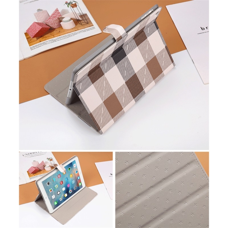 For iPad Pro 11 inch (2020) Plaid Pattern Horizontal Flip Leather Tablet Case with Holder & Sleep / Wake-up Function(Pink) For iPad Pro 11 inch (2020) Plaid Pattern Horizontal Flip Leather Tablet Case with Holder & Sleep / Wake-up Function(Pink)