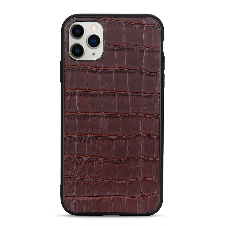 For iPhone 11 Pro Max Crocodile Texture Leather Protective Case (Brown) For iPhone 11 Pro Max Crocodile Texture Leather Protective Case (Brown)