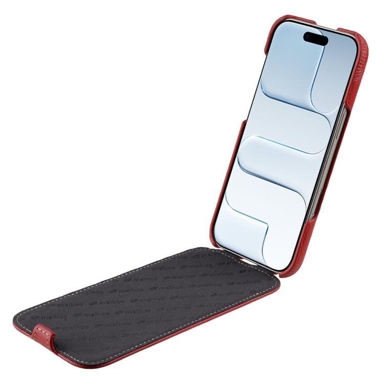 For iPhone Air melkco Litchi Texture Vertical Flip Magnetic Genuine Leather Phone Case(Red)