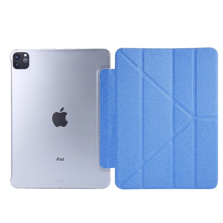 Silk Texture Horizontal Deformation Flip Leather Case with Three-folding Holder For iPad Air 11 2024 / Air 2022 / 2020 10.9(Green) Silk Texture Horizontal Deformation Flip Leather Case with Three-folding Holder For iPad Air 11 2024 / Air 2022 / 2020 10.9(Green)