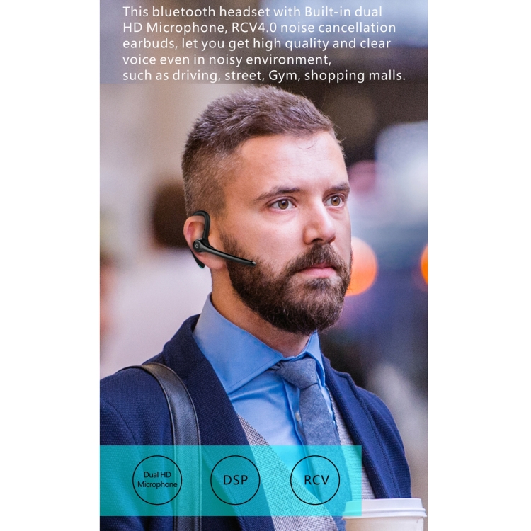 F910 Bluetooth 5.0 Hanging Ear Style Dual Mic Noise Cancelling Bluetooth Earphone(Black) F910 Bluetooth 5.0 Hanging Ear Style Dual Mic Noise Cancelling Bluetooth Earphone(Black)