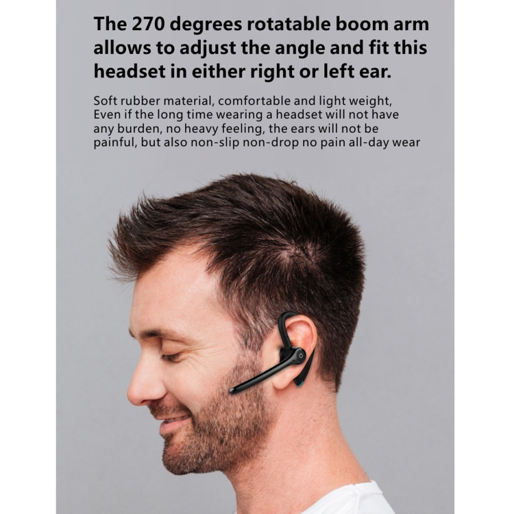 F910 Bluetooth 5.0 Hanging Ear Style Dual Mic Noise Cancelling Bluetooth Earphone(Black) F910 Bluetooth 5.0 Hanging Ear Style Dual Mic Noise Cancelling Bluetooth Earphone(Black)