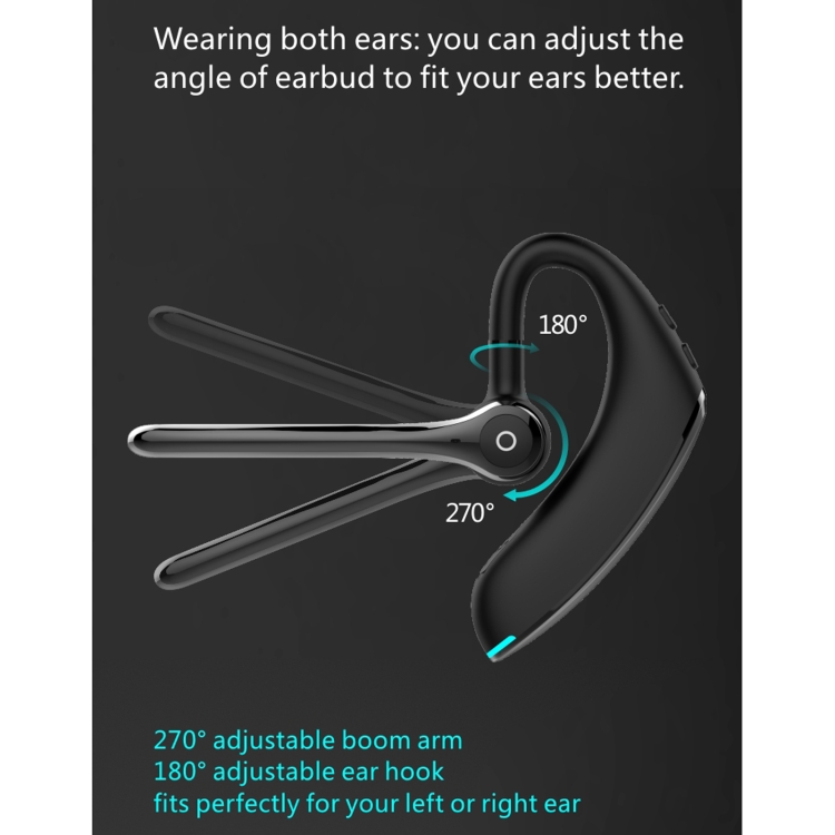 F910 Bluetooth 5.0 Hanging Ear Style Dual Mic Noise Cancelling Bluetooth Earphone(Black) F910 Bluetooth 5.0 Hanging Ear Style Dual Mic Noise Cancelling Bluetooth Earphone(Black)