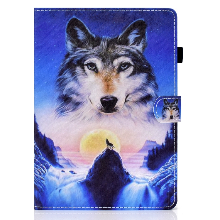 Colored Drawing Horizontal Flip Leather Case with Holder & Card Slots & Sleep / Wake-up Function For iPad 10.2 2021 / 2020 / 2019 / iPad Air 10.5 (2019)(Wolf) Colored Drawing Horizontal Flip Leather Case with Holder & Card Slots & Sleep / Wake-up Function For iPad 10.2 2021 / 2020 / 2019 / iPad Air 10.5 (2019)(Wolf)