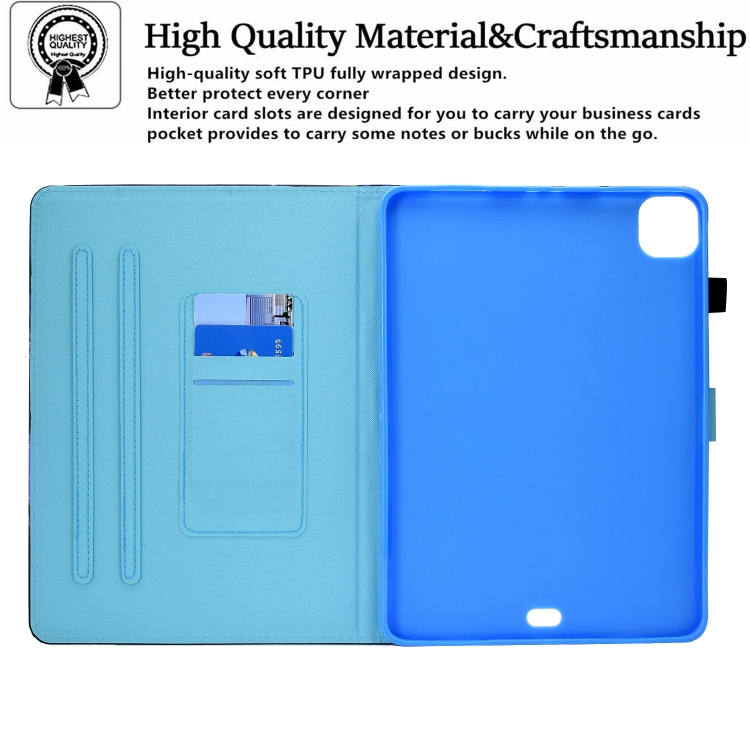 Colored Drawing Horizontal Flip Leather Tablet Case with Holder & Card Slots & Sleep / Wake-up Function For iPad Pro 11 inch (2020) / (2018) / iPad Air 4 10.9 inch (2020)(Wolf) Colored Drawing Horizontal Flip Leather Tablet Case with Holder & Card Slots & Sleep / Wake-up Function For iPad Pro 11 inch (2020) / (2018) / iPad Air 4 10.9 inch (2020)(Wolf)