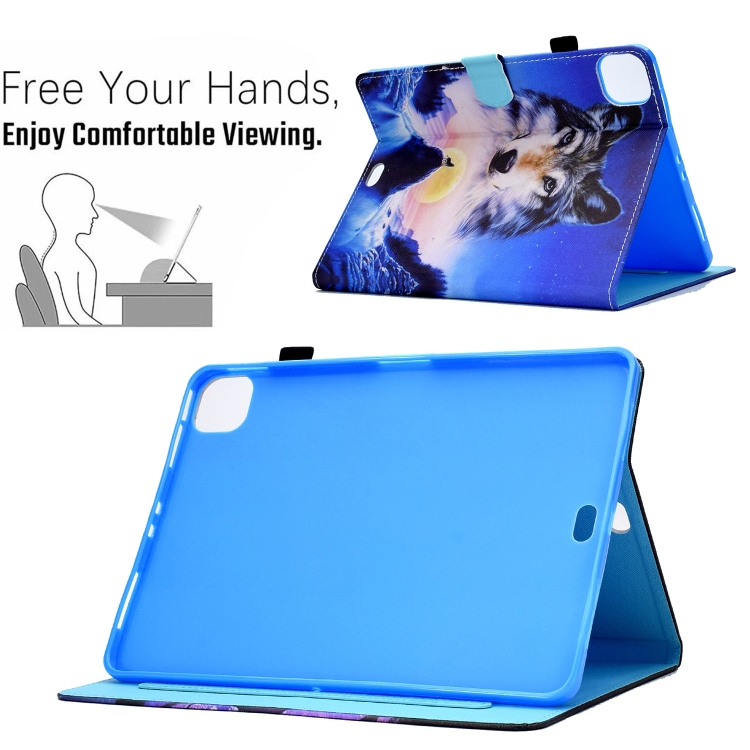 Colored Drawing Horizontal Flip Leather Tablet Case with Holder & Card Slots & Sleep / Wake-up Function For iPad Pro 11 inch (2020) / (2018) / iPad Air 4 10.9 inch (2020)(Wolf) Colored Drawing Horizontal Flip Leather Tablet Case with Holder & Card Slots & Sleep / Wake-up Function For iPad Pro 11 inch (2020) / (2018) / iPad Air 4 10.9 inch (2020)(Wolf)