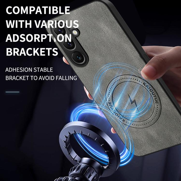 For Samsung Galaxy A57 5G WANLONFENG SD Series Nappa Texture Magnetic Phone Case(Black)