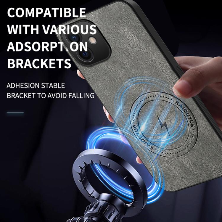 For iPhone 11 WANLONFENG SD Series Nappa Texture Magnetic Phone Case(Black)