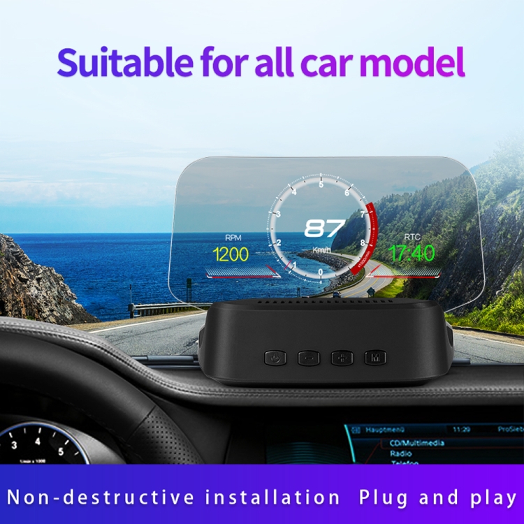 C2 Car HUD Head-up Display GPS Medidor digital Temperatura / voltaje / velocidad del agua - 5
