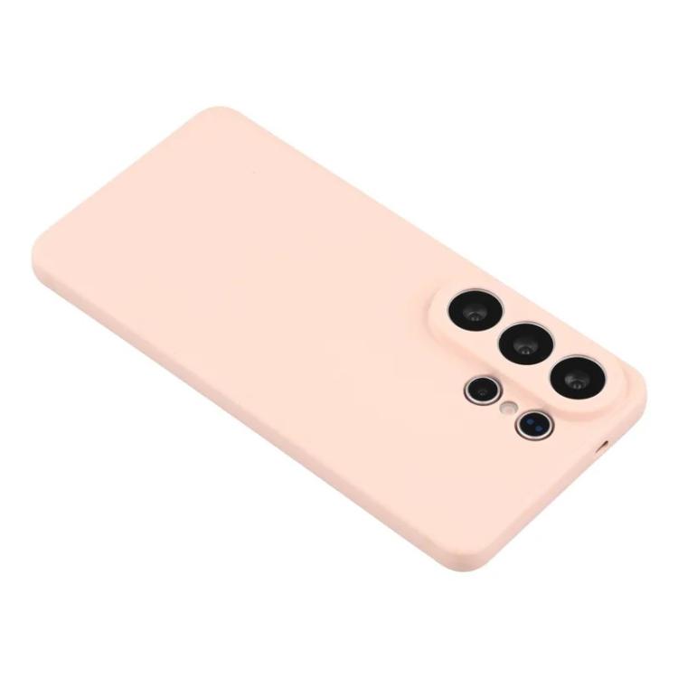 For Samsung Galaxy S26 Ultra 5G WANLONFENG Square Edge Soft TPU Phone Case with Screen Protector(Pink)