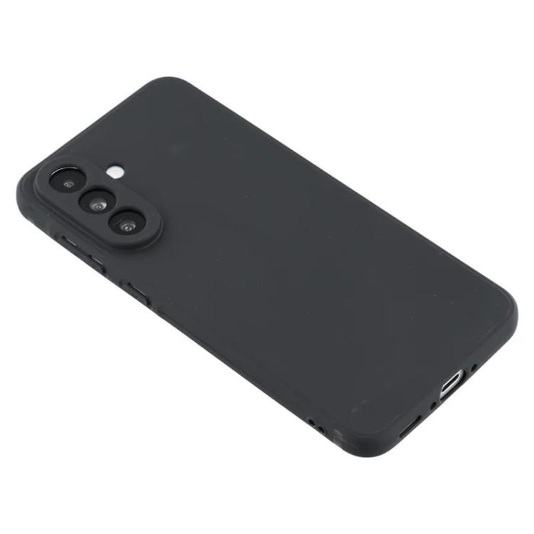 For Samsung Galaxy S24 FE 5G WANLONFENG Square Edge Soft TPU Phone Case with Screen Protector(Black)