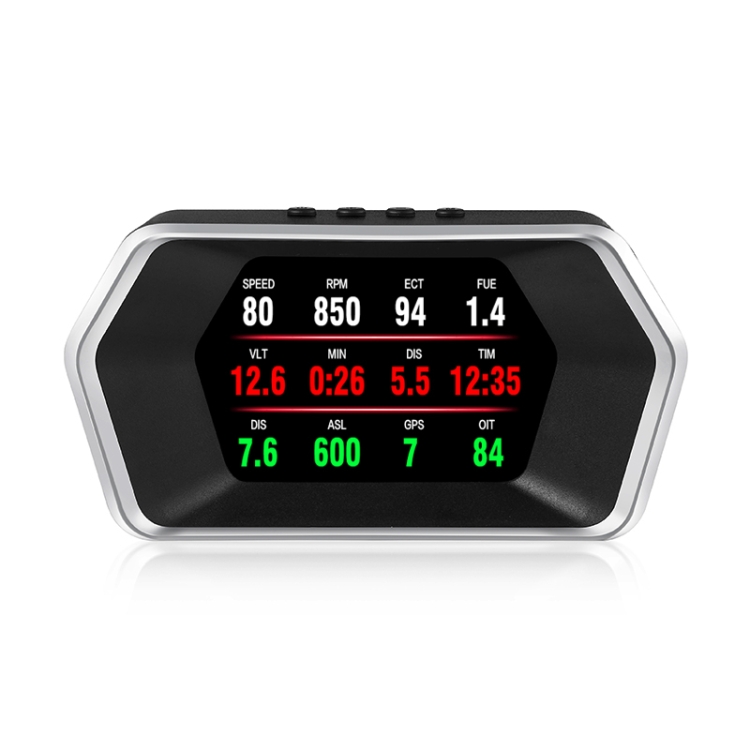 P17 Coche HUD Head-up Display GPS Medidor de velocidad Coche OBD2 Código de eliminación de fallas - 1
