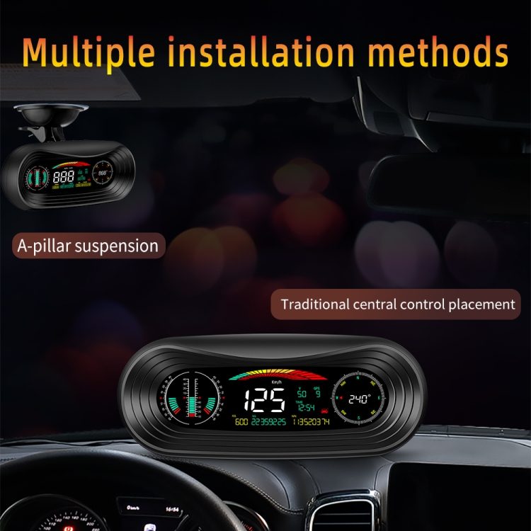 P18 GPS Car HUD Head-up Display Velocidad / voltaje / kilometraje del vehículo - 7
