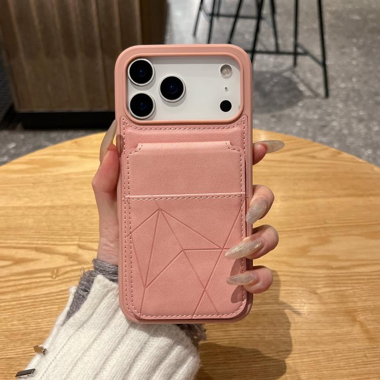 For iPhone 16 Multifunctional Vertical Flip Card Wallet Holder Vegan Leather Back Phone Case(Pink)
