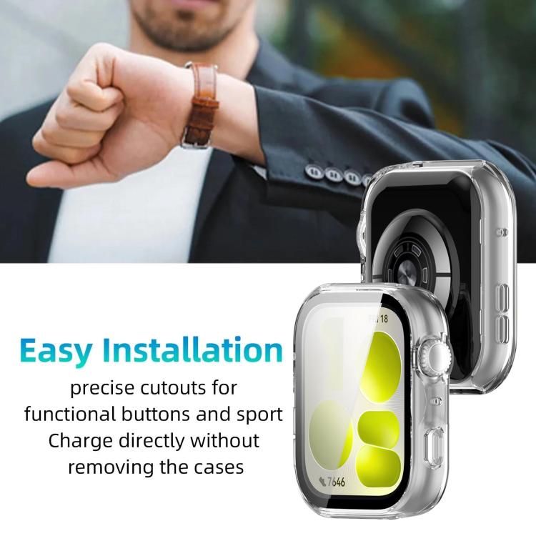 For Huawei Watch Fit 5 Pro xDfind Tempered Film Integrated PC Watch Case(Transparent)