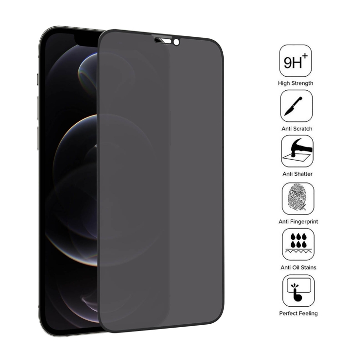 For iPhone 12 / 12 Pro 25pcs Anti-peeping Plasma Oil Coated High Aluminum Wear-resistant Tempered Glass Film For iPhone 12 / 12 Pro 25pcs Anti-peeping Plasma Oil Coated High Aluminum Wear-resistant Tempered Glass Film