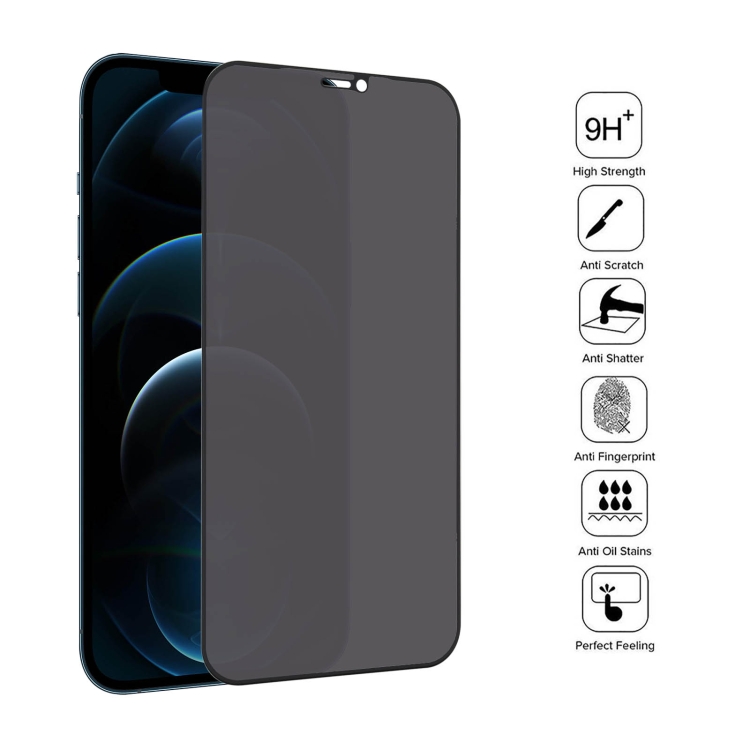 For iPhone 12 Pro Max 25pcs Anti-peeping Plasma Oil Coated High Aluminum Wear-resistant Tempered Glass Film For iPhone 12 Pro Max 25pcs Anti-peeping Plasma Oil Coated High Aluminum Wear-resistant Tempered Glass Film