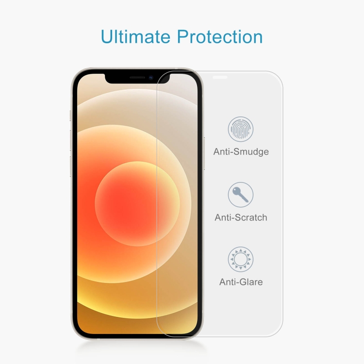 For iPhone 12 / 12 Pro 25pcs Frosted Bright Edge Anti-fingerprint Tempered Glass Film