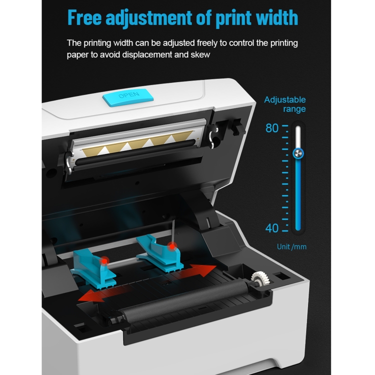 ZJ-8600 76x130 Impresora de etiquetas de factura exprés de hoja de ruta de papel individual - B7