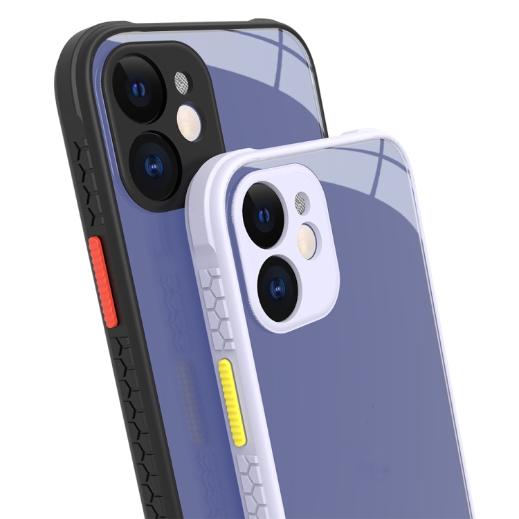 For iPhone 12 Tire Side Texture Contrast Button Shockproof PC + TPU Phone Protective Case(Apricot) For iPhone 12 Tire Side Texture Contrast Button Shockproof PC + TPU Phone Protective Case(Apricot)