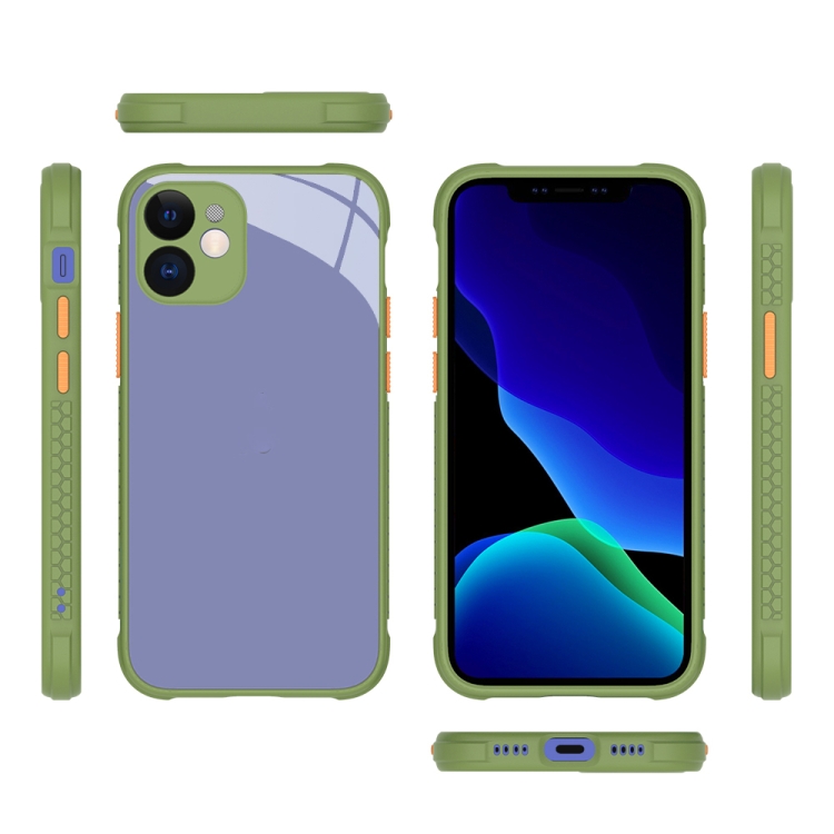 For iPhone 12 Tire Side Texture Contrast Button Shockproof PC + TPU Phone Protective Case(Apricot) For iPhone 12 Tire Side Texture Contrast Button Shockproof PC + TPU Phone Protective Case(Apricot)