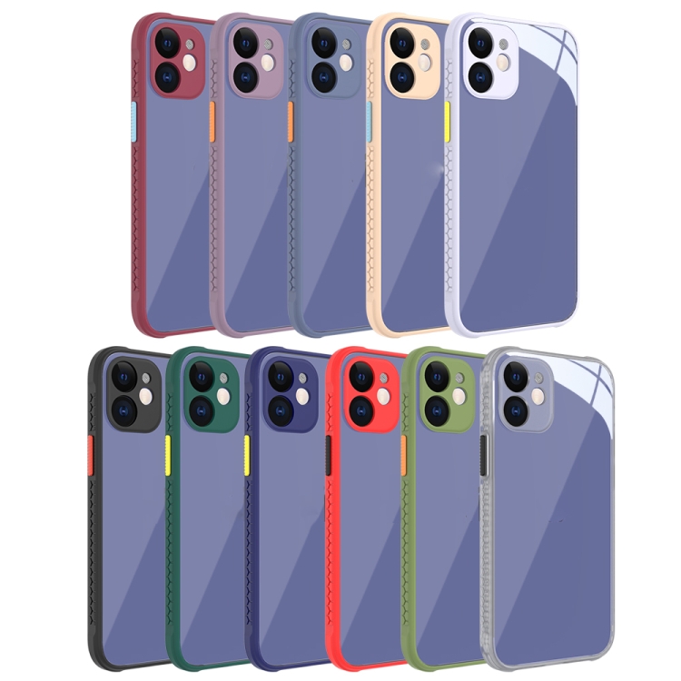 For iPhone 12 Tire Side Texture Contrast Button Shockproof PC + TPU Phone Protective Case(Apricot) For iPhone 12 Tire Side Texture Contrast Button Shockproof PC + TPU Phone Protective Case(Apricot)