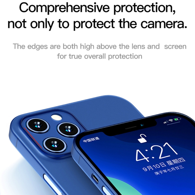 For iPhone 12 TOTUDESIGN Soft Fiber Series Shockproof PP Protective Case(Transparent Blue) For iPhone 12 TOTUDESIGN Soft Fiber Series Shockproof PP Protective Case(Transparent Blue)