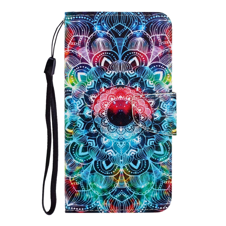 For iPhone 12 / 12 Pro 3D Colored Drawing Horizontal Flip PU Leather Case with Holder & Card Slots & Wallet(Mandala) For iPhone 12 / 12 Pro 3D Colored Drawing Horizontal Flip PU Leather Case with Holder & Card Slots & Wallet(Mandala)