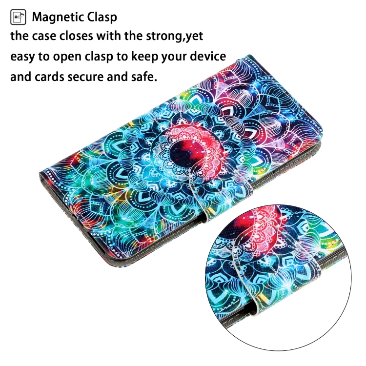 For iPhone 12 / 12 Pro 3D Colored Drawing Horizontal Flip PU Leather Case with Holder & Card Slots & Wallet(Mandala) For iPhone 12 / 12 Pro 3D Colored Drawing Horizontal Flip PU Leather Case with Holder & Card Slots & Wallet(Mandala)