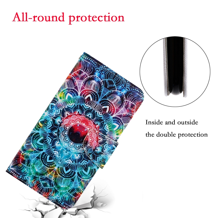 For iPhone 12 / 12 Pro 3D Colored Drawing Horizontal Flip PU Leather Case with Holder & Card Slots & Wallet(Mandala) For iPhone 12 / 12 Pro 3D Colored Drawing Horizontal Flip PU Leather Case with Holder & Card Slots & Wallet(Mandala)