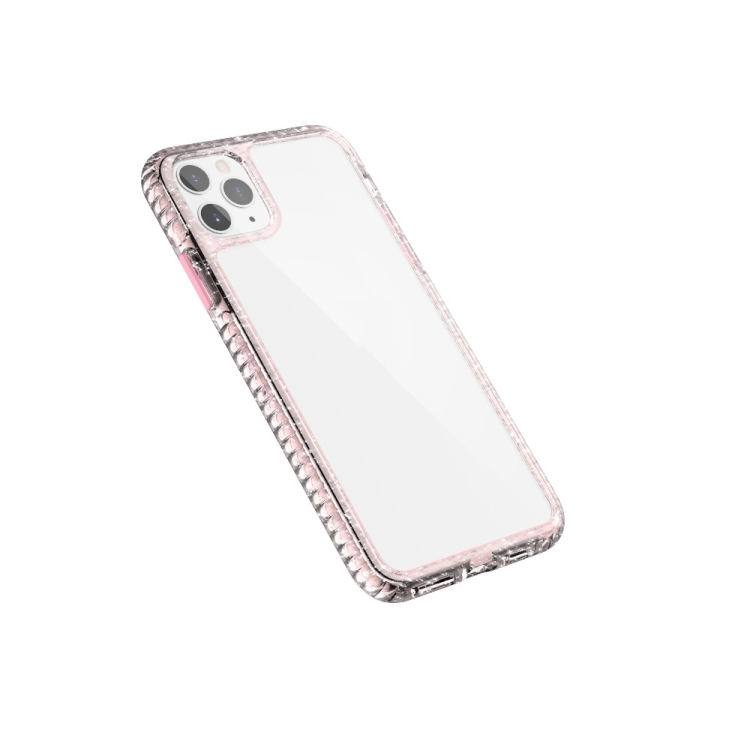 For iPhone 11 Pro 2 in 1 Ultra Clear Shockproof PC+ TPU Case with Removable Color Button (Pink) For iPhone 11 Pro 2 in 1 Ultra Clear Shockproof PC+ TPU Case with Removable Color Button (Pink)