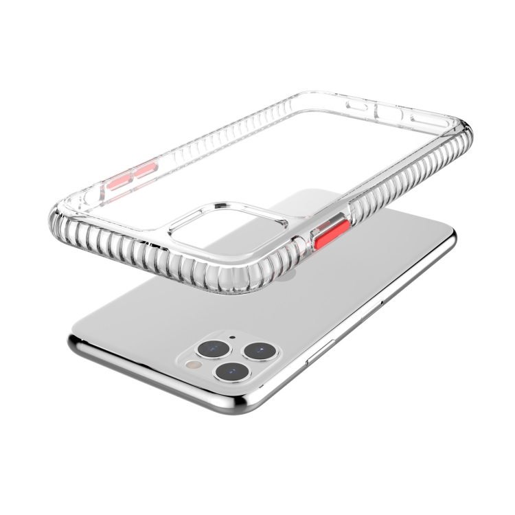 For iPhone 11 Pro 2 in 1 Ultra Clear Shockproof PC+ TPU Case with Removable Color Button (Pink) For iPhone 11 Pro 2 in 1 Ultra Clear Shockproof PC+ TPU Case with Removable Color Button (Pink)