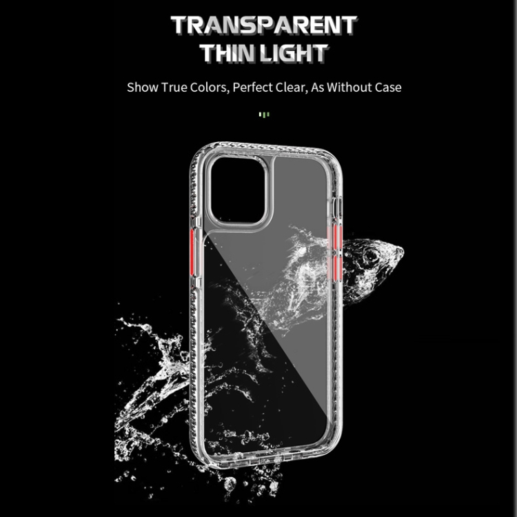 For iPhone 11 Pro 2 in 1 Ultra Clear Shockproof PC+ TPU Case with Removable Color Button (Pink) For iPhone 11 Pro 2 in 1 Ultra Clear Shockproof PC+ TPU Case with Removable Color Button (Pink)