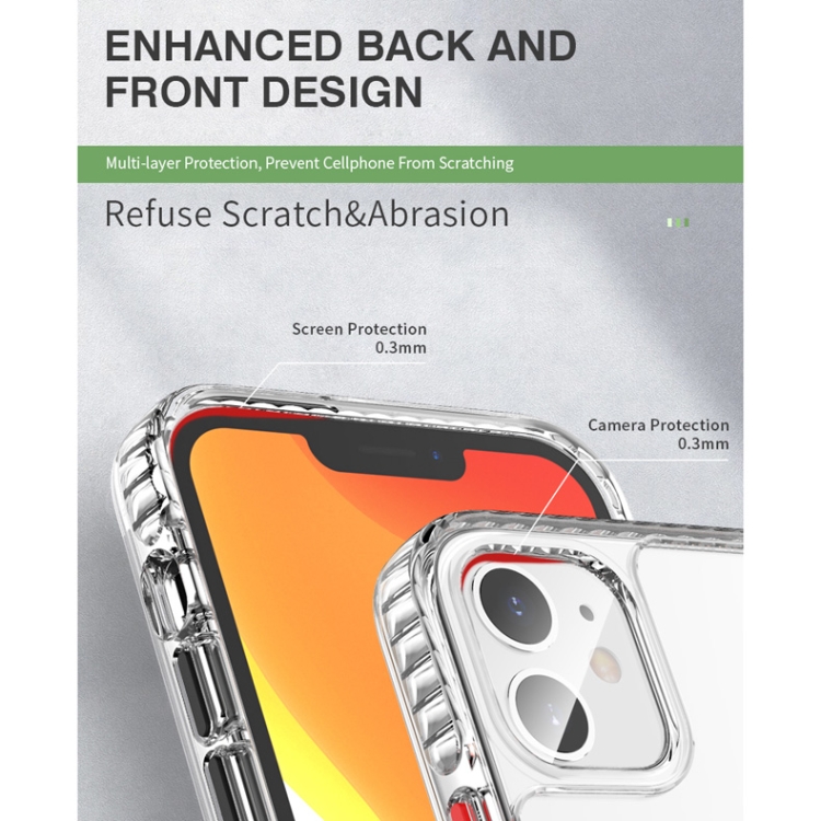 For iPhone 11 Pro 2 in 1 Ultra Clear Shockproof PC+ TPU Case with Removable Color Button (Pink) For iPhone 11 Pro 2 in 1 Ultra Clear Shockproof PC+ TPU Case with Removable Color Button (Pink)