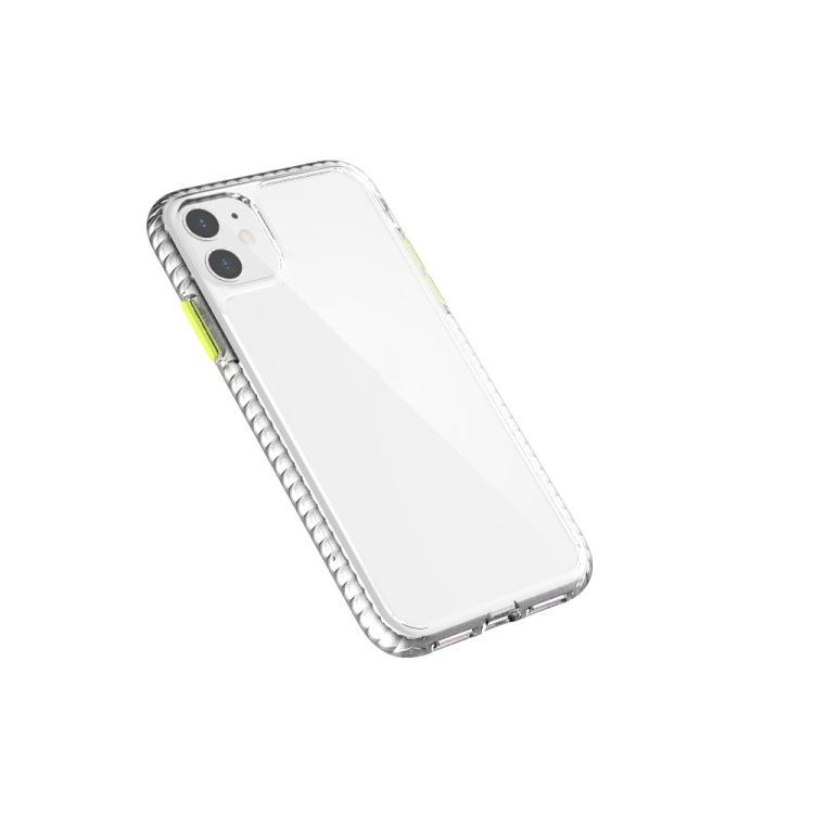 For iPhone 11 2 in 1 Ultra Clear Shockproof PC+ TPU Case with Removable Color Button (Yellow) For iPhone 11 2 in 1 Ultra Clear Shockproof PC+ TPU Case with Removable Color Button (Yellow)