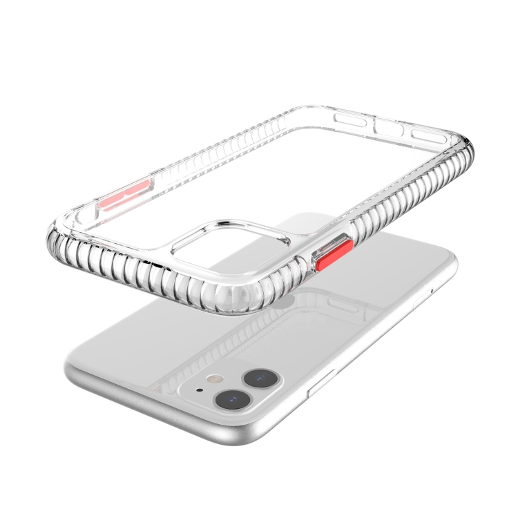 For iPhone 11 2 in 1 Ultra Clear Shockproof PC+ TPU Case with Removable Color Button (Yellow) For iPhone 11 2 in 1 Ultra Clear Shockproof PC+ TPU Case with Removable Color Button (Yellow)