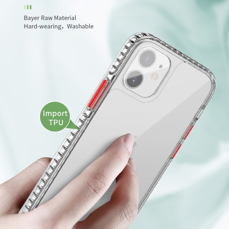 For iPhone 11 2 in 1 Ultra Clear Shockproof PC+ TPU Case with Removable Color Button (Yellow) For iPhone 11 2 in 1 Ultra Clear Shockproof PC+ TPU Case with Removable Color Button (Yellow)