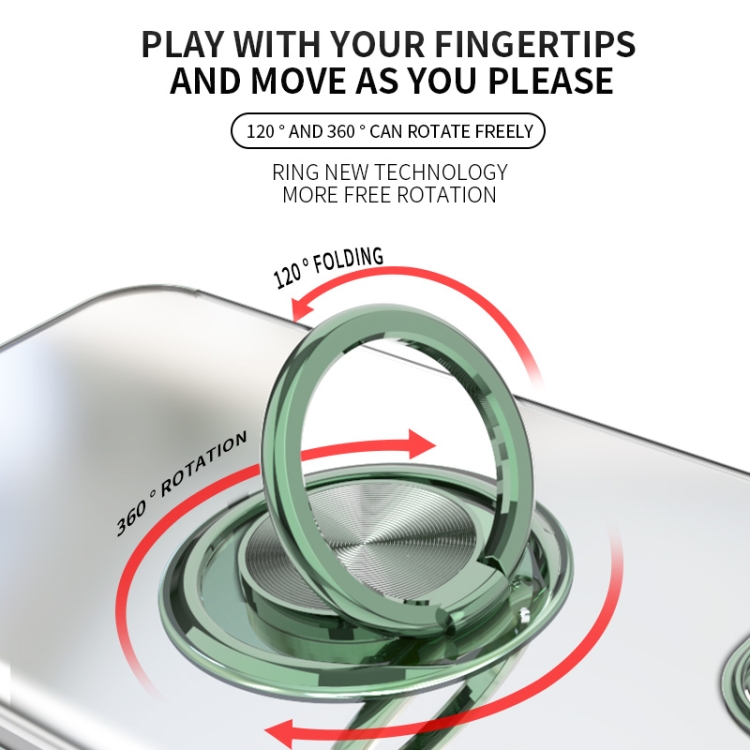 For iPhone 12 / 12 Pro All-inclusive Electroplating Silicone Case with Ring Holder(Silver) For iPhone 12 / 12 Pro All-inclusive Electroplating Silicone Case with Ring Holder(Silver)