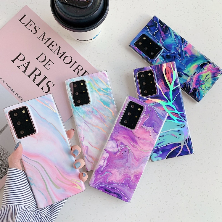 For Samsung Galaxy S20 FE Laser Marble Pattern TPU Protective Case(Purple Marble) For Samsung Galaxy S20 FE Laser Marble Pattern TPU Protective Case(Purple Marble)