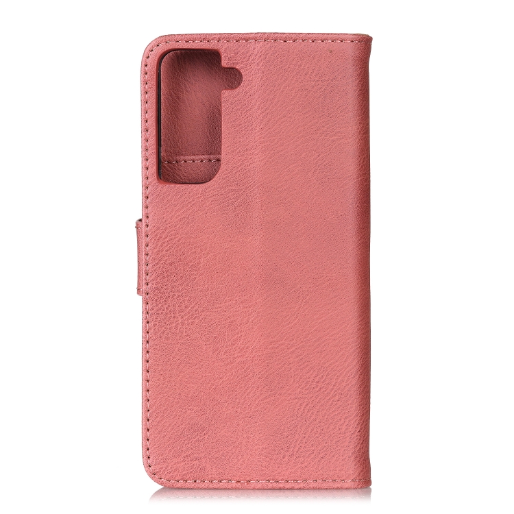 For Samsung Galaxy S21 5G KHAZNEH Cowhide Texture Horizontal Flip Leather Case with Holder & Card Slots & Wallet(Pink) For Samsung Galaxy S21 5G KHAZNEH Cowhide Texture Horizontal Flip Leather Case with Holder & Card Slots & Wallet(Pink)