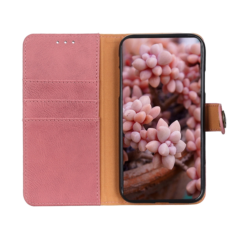 For Samsung Galaxy S21 5G KHAZNEH Cowhide Texture Horizontal Flip Leather Case with Holder & Card Slots & Wallet(Pink) For Samsung Galaxy S21 5G KHAZNEH Cowhide Texture Horizontal Flip Leather Case with Holder & Card Slots & Wallet(Pink)